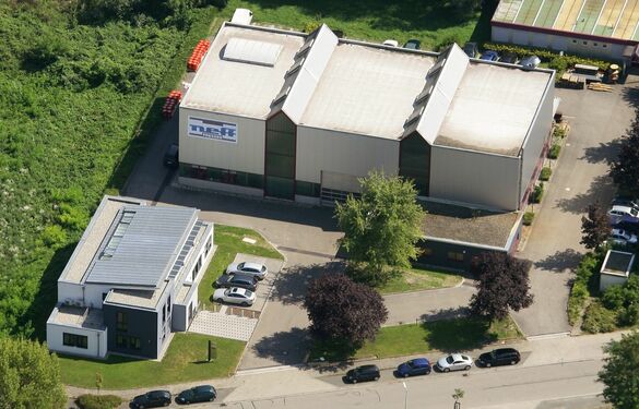 NEFF Pressen Firmengebäude Karlsruhe Luftaufnahme
